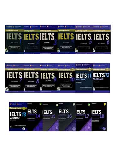 مجموعه کتاب های Ielts Cambridge 1 to 18 Academic