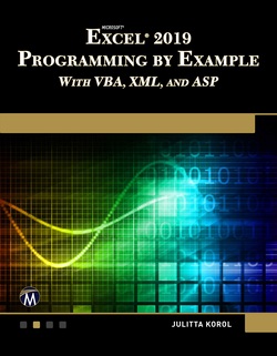 دانلود کتاب برنامه نویسی مایکروسافت اکسل 2019 توسط مثال با VBA، XML و ASP