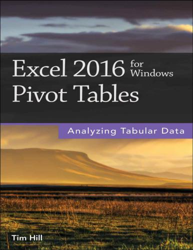 دانلود نسخه کامل کتاب Excel 2016 for Windows Pivot Tables