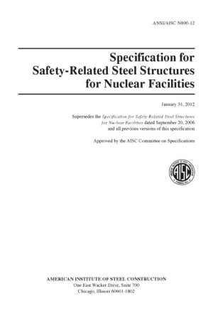 دانلود کتاب Aisc N690-12 Specification For Safety-Related Steel Structures Nuclear Facilities, 2012