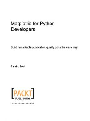 دانلود کتاب Matplotlib for Python Developers