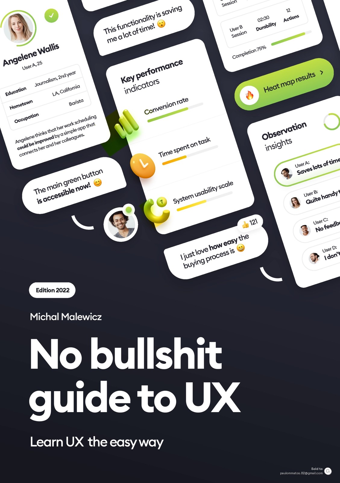 کتاب راهنمای بدون تعارف طراحی تجربه کاربری – نسخه انگلیسی | No bullshit guide to UX