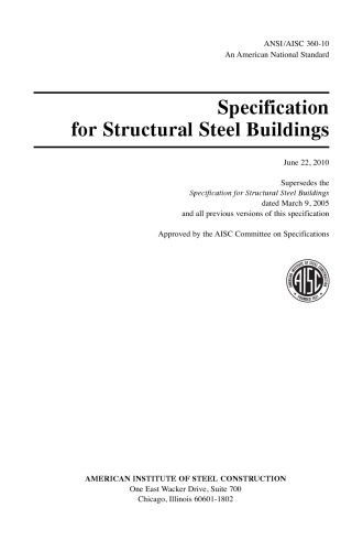 دانلود کتاب specification for structural steel buildings 2010