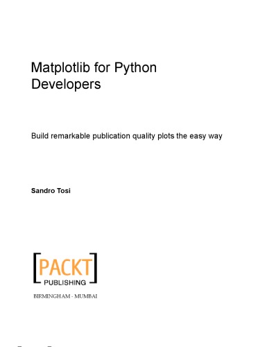 دانلود کتاب Matplotlib for Python Developers
