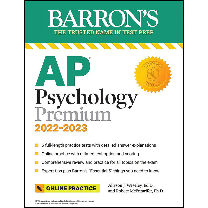 کتاب AP Psychology Premium, 2022-2023 اثر جمعی از نویسندگان انتشارات Barrons Educational Services