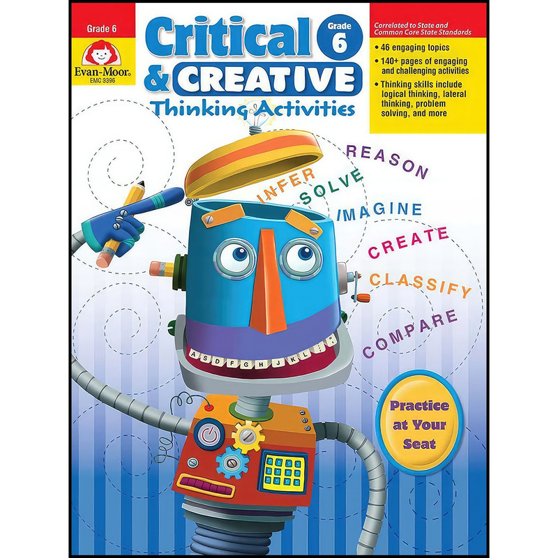کتاب Evan-Moor Critical and Creative Thinking Activities Teacher's Book, Grade 6 اثر Evan Moor انتشارات Evan-Moor Corp