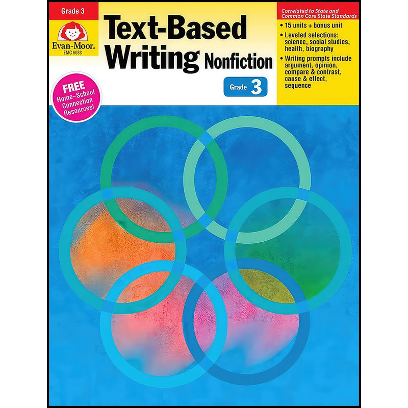 کتاب Text-Based Writing Nonfiction, Grade 3 اثر Evan Moor انتشارات Evan-Moor Corp