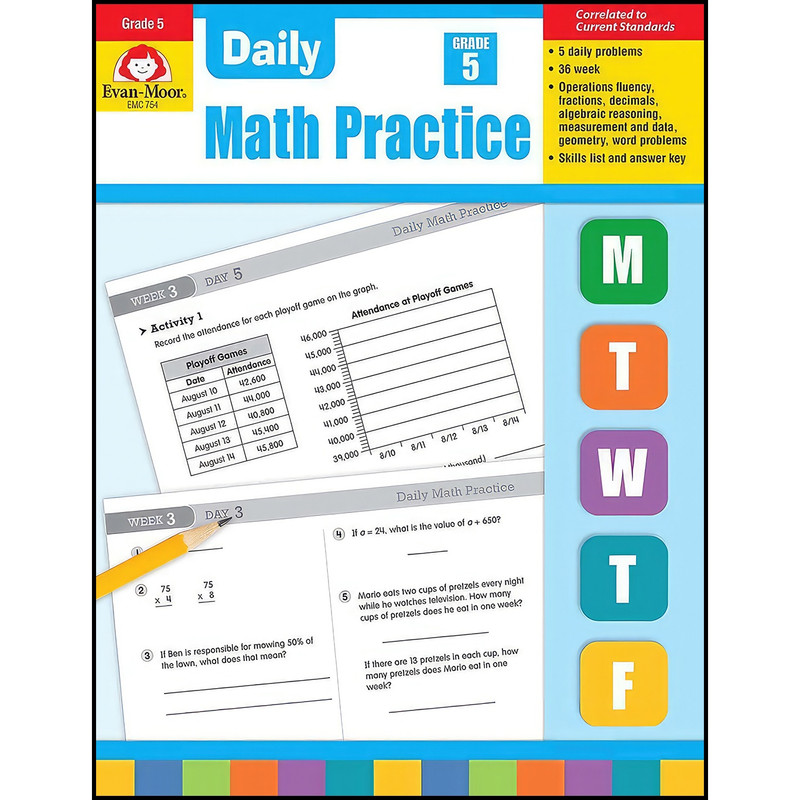 کتاب Evan-Moor Daily Math Practice اثر Jill S. Norris انتشارات Evan-Moor Corp