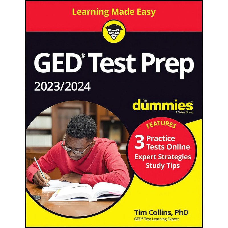 کتاب GED Test Prep 2023/2024 For Dummies with Online Practice  اثر Tim Collins انتشارات For Dummies