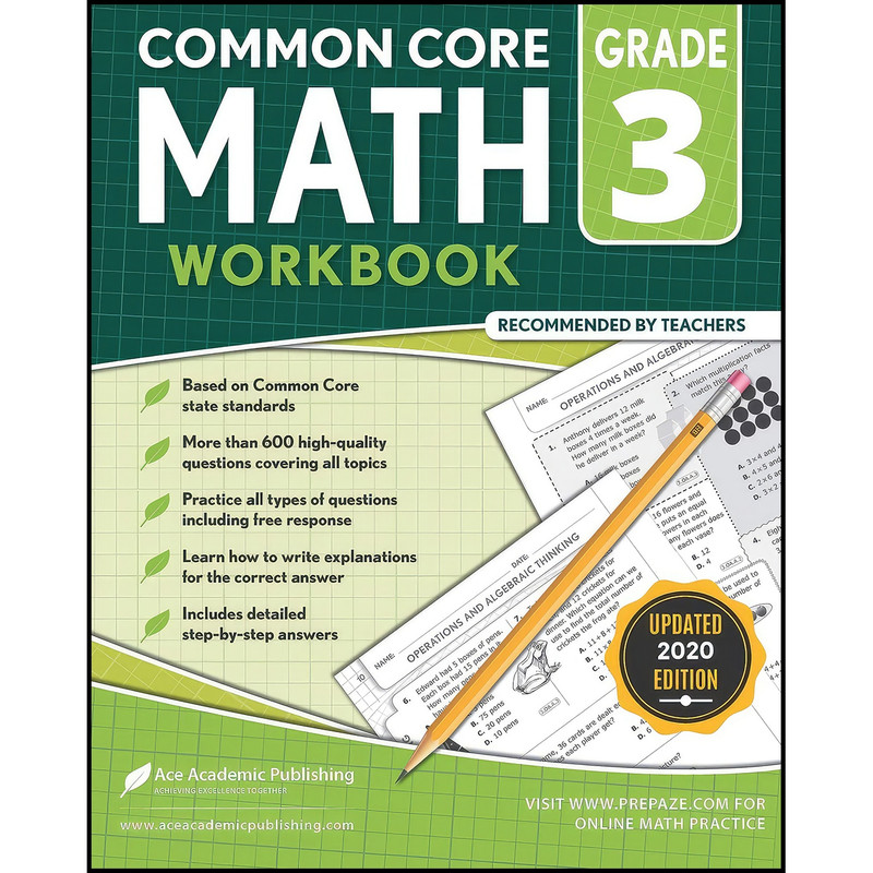 کتاب 3rd Grade Math Workbook اثر Ace Academic Publishing انتشارات بله