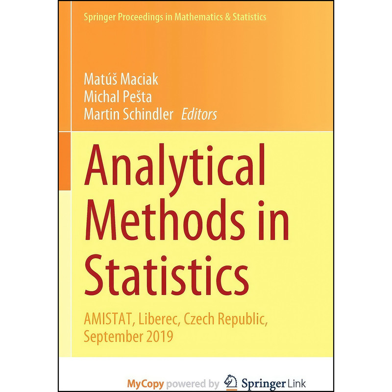 کتاب Analytical Methods in Statistics اثر جمعي از نويسندگان انتشارات Springer