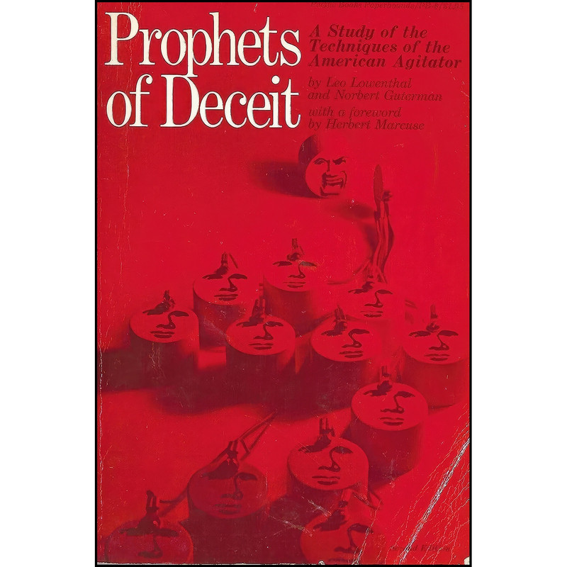 کتاب Prophets of Deceit اثر Leo Lowenthal انتشارات Pacific Book Pub