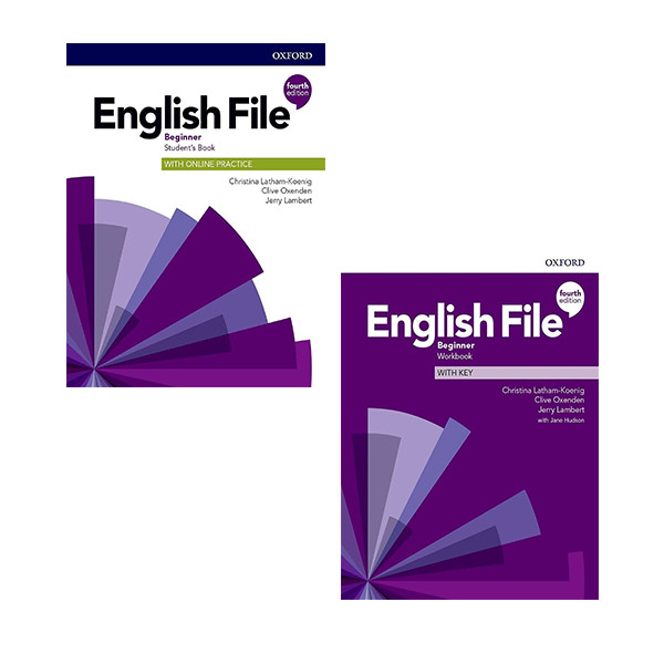 کتاب English File Beginner Fourth Edition اثر جمعی از نویسندگان انتشارات آکسفورد 2 جلدی