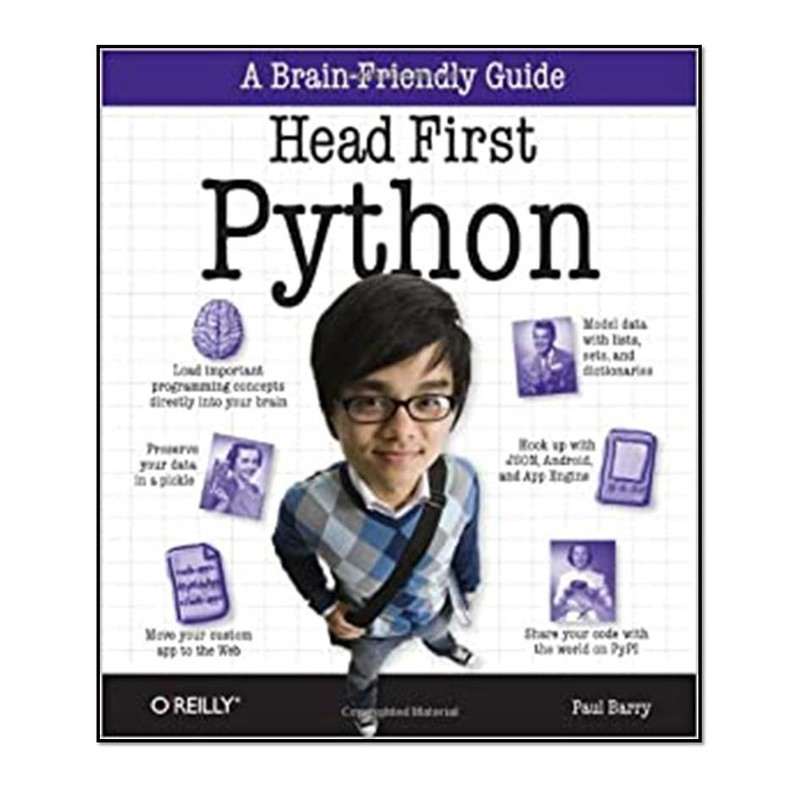 کتاب Head First Python: A Brain-FriendlyGuide 2nd EditionاثرPaul Barry  انتشارات مؤلفین طلایی