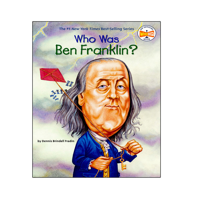 کتاب Who Was Ben Franklin اثر Dennis Brindell Fradin انتشارات Grosset&Dunlap