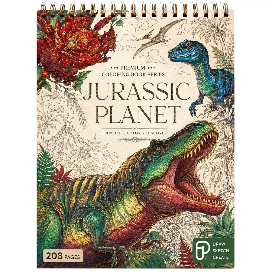 کتاب رنگ آمیزی پالت سری JURASSIC PLANET