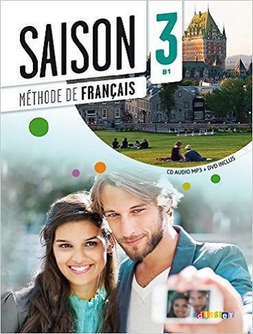کتاب آموزشی فرانسوی Saison niveau 3 B1 livre de l’eleve + cahier + dvd (رنگی)