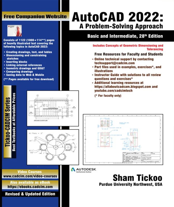 دانلود نسخه کامل کتاب \nAutoCAD 2022: A Problem – Solving Approach, Basic and Intermediate, 28th Edition