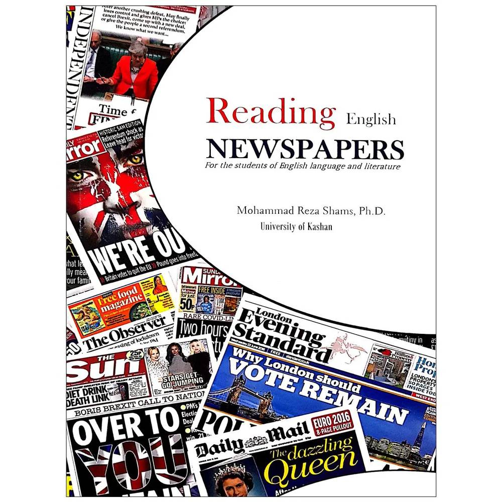 دانلود نسخه کامل کتاب انگلیسی Reading English Newspaper PDF محمدرضا شمس – قابل سرچ
