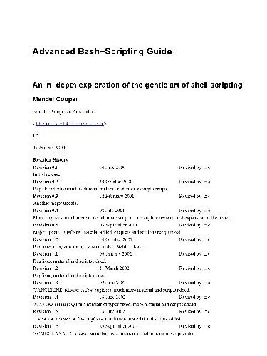 دانلود نسخه کامل کتاب Advanced Bash−Scripting Guide. An in−depth exploration of the gentle art of shell scripting