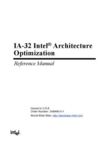 دانلود نسخه کامل کتاب IA-32 Intel® Architecture Optimization Reference Manual