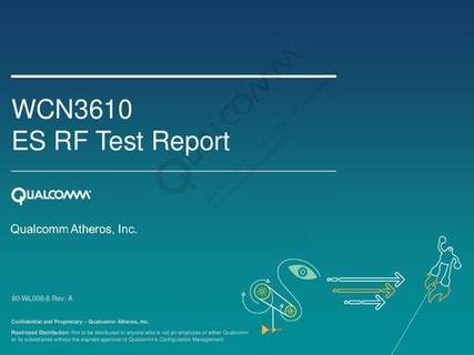 دانلود کتاب WCN3610 ES RF Test Report – گزارش تست WCN3610 ES RF