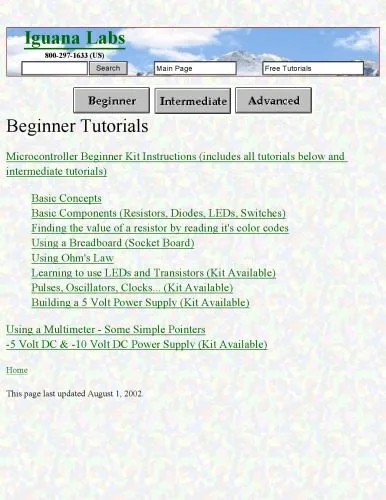 دانلود نسخه کامل کتاب Electronics Tutorial (Website capture)