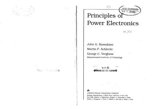 دانلود نسخه کامل کتاب Principles of Power Electronics