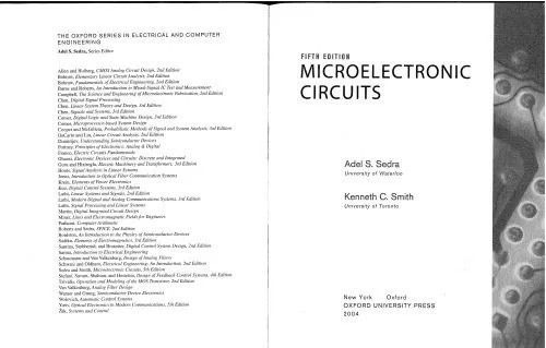 دانلود نسخه کامل کتاب Microelectronic Circuits