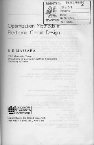 دانلود نسخه کامل کتاب Optimization Methods in Electronic Circuit Design