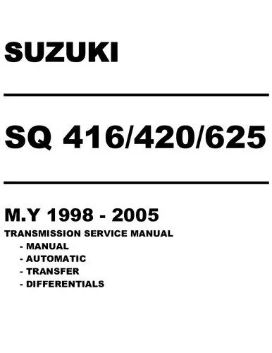 دانلود نسخه کامل کتاب Full Service Manual Vitara 1998-2005 (Transmission Service Manual)
