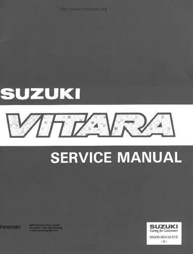 دانلود نسخه کامل کتاب Service Manual Vitara 1991