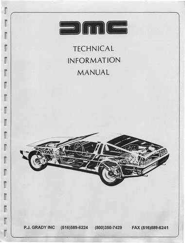 دانلود نسخه کامل کتاب DMC DeLorean Technical Information Manual