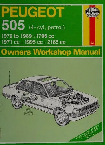 دانلود نسخه کامل کتاب Haynes Peugeot 505 Owners Workshop Manual