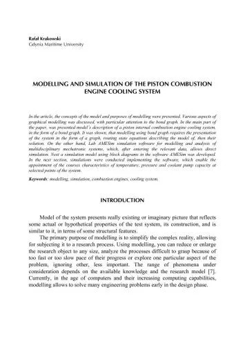 دانلود نسخه کامل کتاب Modelling and simulation of the piston combustion engine cooling system