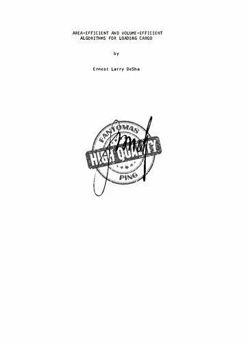 دانلود نسخه کامل کتاب Area Efficient and Volume Efficient Algorithms for Loading Cargo