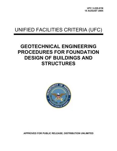 دانلود نسخه کامل کتاب U.S. Army Corps of Engineers. Geotechnical Engineering Procedures for Foundation Design of Buildings and Structures