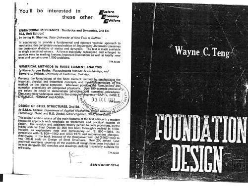 دانلود نسخه کامل کتاب Foundation Design (Civil Engineering and Engineering Mechanics Series)