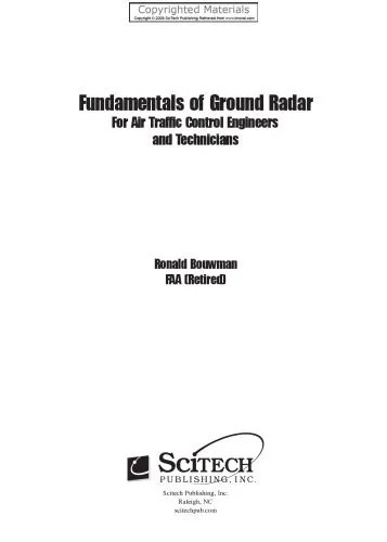دانلود نسخه کامل کتاب Fundamentals of Ground Radar for Air Traffic Control Engineers and Technicians