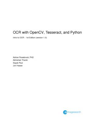دانلود کتاب OCR with OpenCV, Tesseract, and Python – Intro to OCR – OCR با OpenCV، Tesseract و Python – مقدمه ای برای OCR