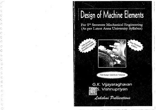 دانلود نسخه کامل کتاب Design of Machine Elements