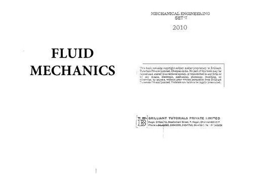 دانلود نسخه کامل کتاب ESE(Mechanical Engineering): Fluid Mechanics