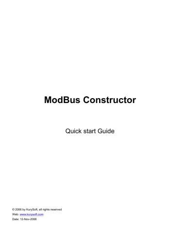 دانلود نسخه کامل کتاب ModBus Constructor. Quick start Guide