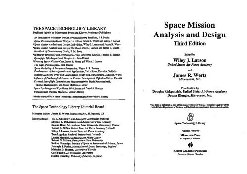 دانلود نسخه کامل کتاب Space Mission Analysis and Design,