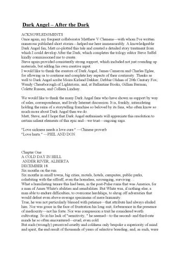 دانلود نسخه کامل کتاب After the Dark (Dark Angel, Book 3)