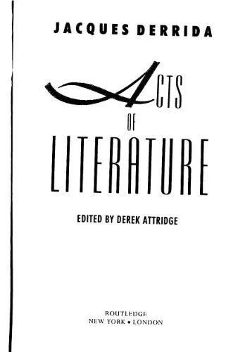 دانلود نسخه کامل کتاب Acts of Literature