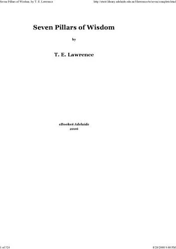 دانلود نسخه کامل کتاب Seven Pillars of Wisdom (Penguin Modern Classics)