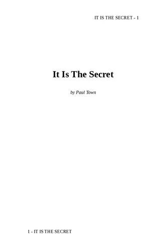 دانلود نسخه کامل کتاب It Is The Secret (It Is The Series)