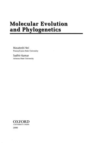 دانلود نسخه کامل کتاب Molecular Evolution and Phylogenetics
