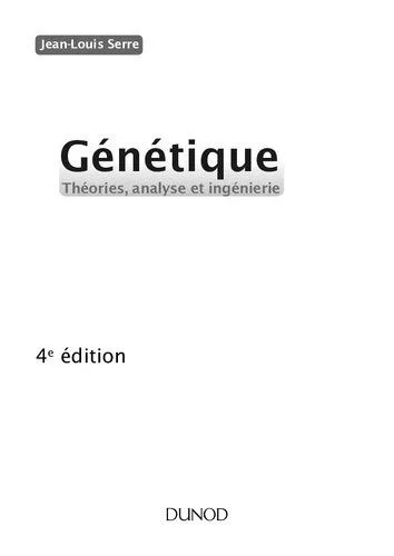 دانلود نسخه کامل کتاب Génétique, théories, analyse et ingiénerie